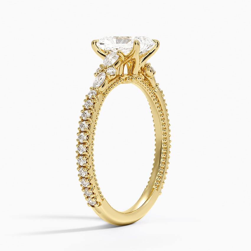 Primrose Diamond Ring Yellow Gold 18k Radiant Engagement Ring