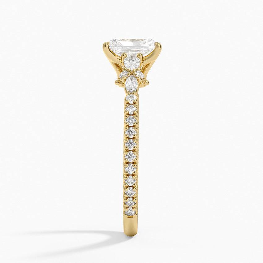 Primrose Diamond Ring Yellow Gold 18k Radiant Engagement Ring