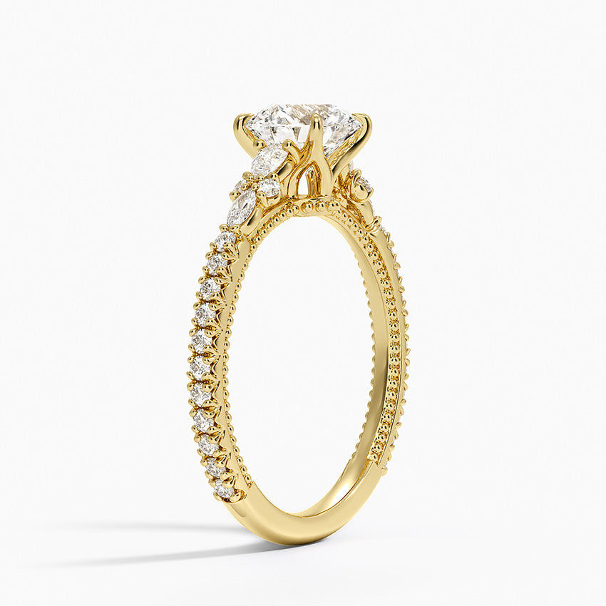Primrose Diamond Ring Yellow Gold 18k Round Engagement Ring