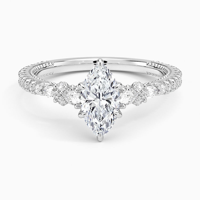 Primrose Diamond Ring Platinum Marquise Engagement Ring
