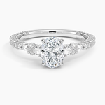 Primrose Diamond Ring Platinum Oval Engagement Ring