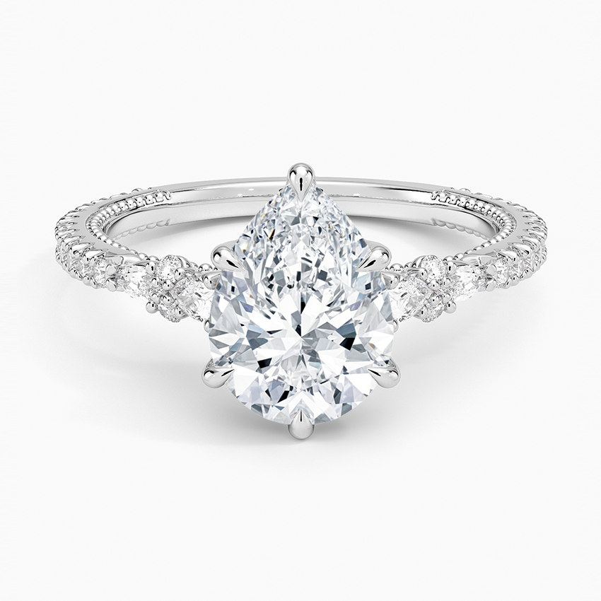 Primrose Diamond Ring Platinum Pear Engagement Ring