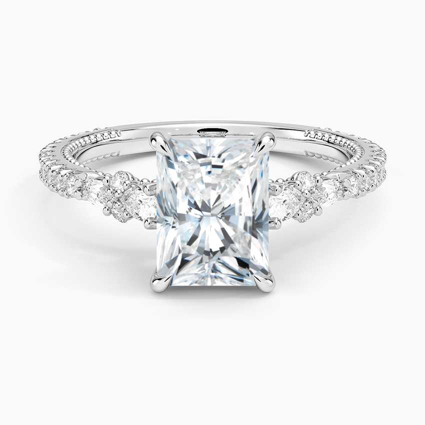 Primrose Diamond Ring Platinum Radiant Engagement Ring