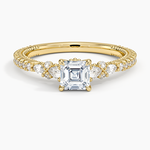 Primrose Diamond Ring Yellow Gold 18k Asscher Engagement Ring