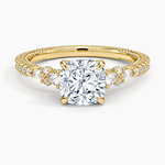 Primrose Diamond Ring Yellow Gold 18k Cushion Engagement Ring