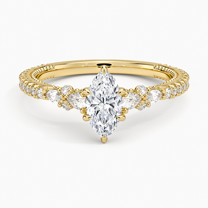 Primrose Diamond Ring Yellow Gold 18k Marquise Engagement Ring