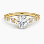 Primrose Diamond Ring Yellow Gold 18k Oval Engagement Ring