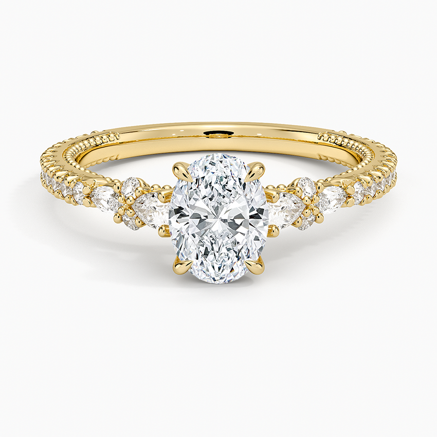 Primrose Diamond Ring Yellow Gold 18k Oval Engagement Ring