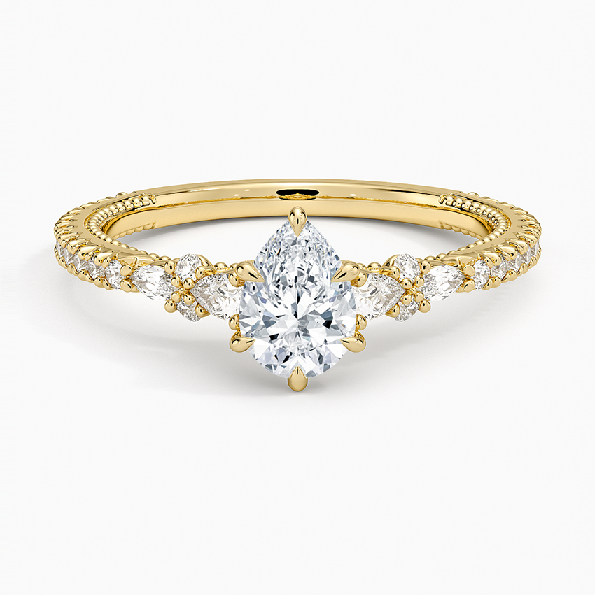 Primrose Diamond Ring Yellow Gold 18k Pear Engagement Ring