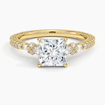 Primrose Diamond Ring Yellow Gold 18k Princess Engagement Ring