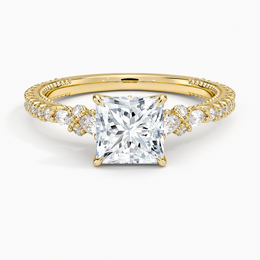 Primrose Diamond Ring Yellow Gold 18k Princess Engagement Ring