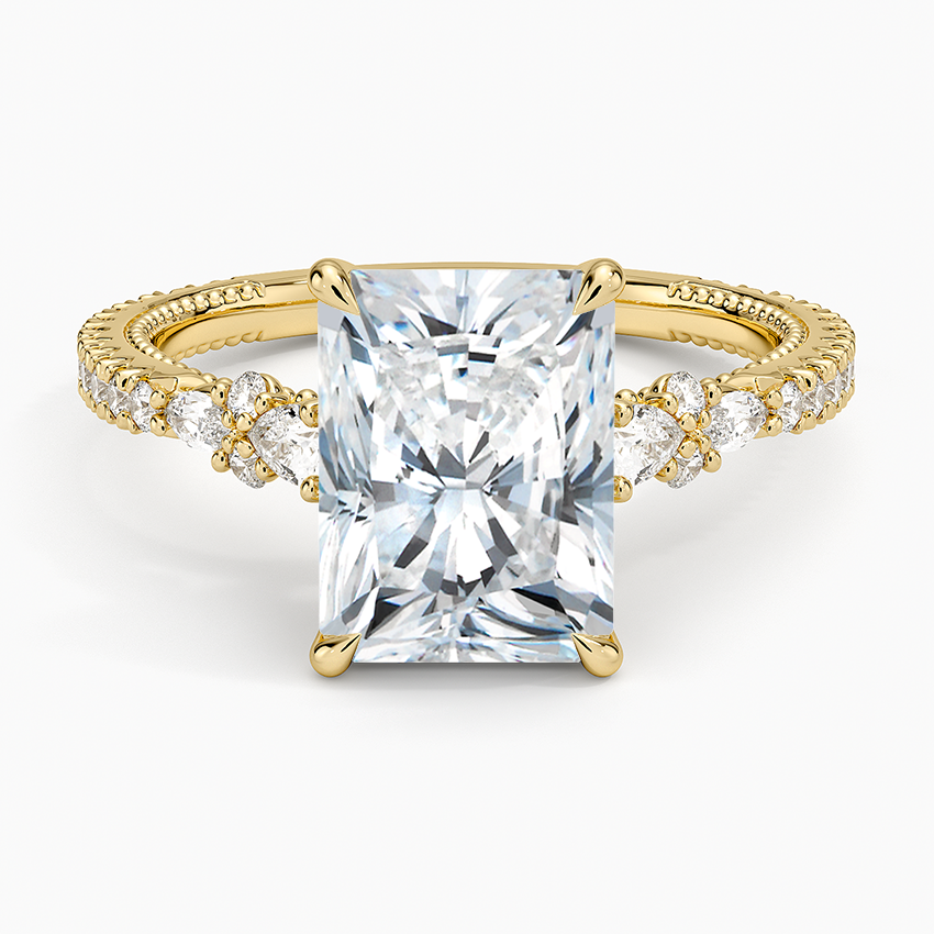 Primrose Diamond Ring Yellow Gold 18k Radiant Engagement Ring