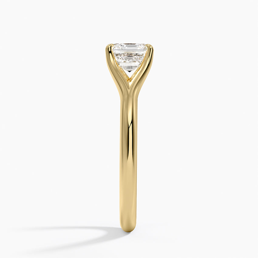 Reverie Solitaire Ring Yellow Gold 18k Asscher Engagement Ring