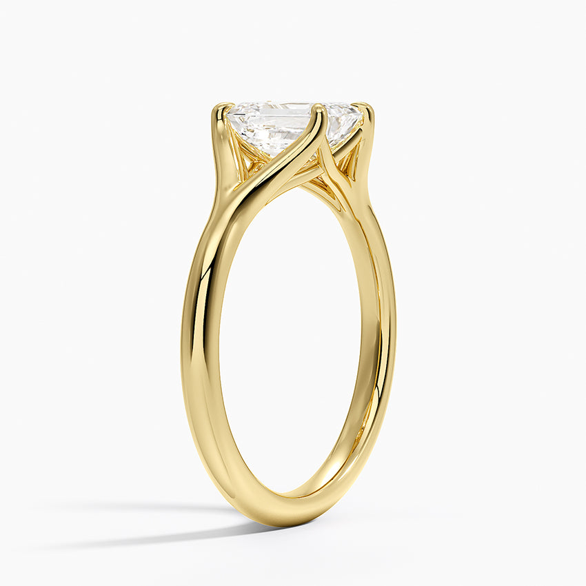 Reverie Solitaire Ring Yellow Gold 18k Emerald Engagement Ring