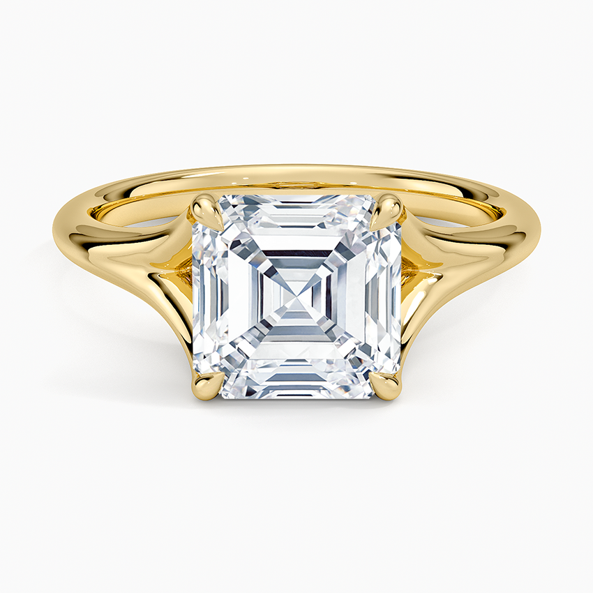 Reverie Solitaire Ring Yellow Gold 18k Asscher Engagement Ring
