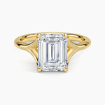 Reverie Solitaire Ring Yellow Gold 18k Emerald Engagement Ring