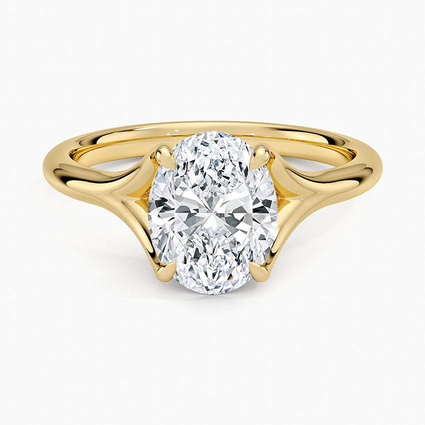 Reverie Solitaire Ring Yellow Gold 18k Oval Engagement Ring