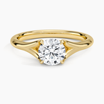 Reverie Solitaire Ring Yellow Gold 18k Round Engagement Ring