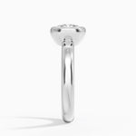 Andrea Bezel Prong Ring Platinum Cushion Engagement Ring