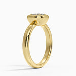 Andrea Bezel Prong Ring Yellow Gold 18k Cushion Engagement Ring