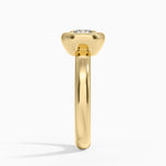 Andrea Bezel Prong Ring Yellow Gold 18k Cushion Engagement Ring
