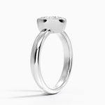 Andrea Bezel Prong Ring Platinum Heart Engagement Ring