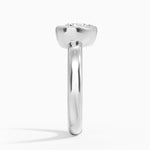 Andrea Bezel Prong Ring Platinum Heart Engagement Ring