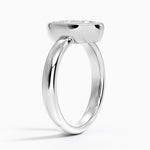Andrea Bezel Prong Ring Platinum Marquise Engagement Ring