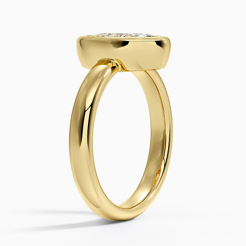 Andrea Bezel Prong Ring Yellow Gold 18k Marquise Engagement Ring