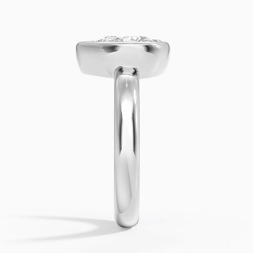 Andrea Bezel Prong Ring Platinum Pear Engagement Ring