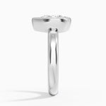 Andrea Bezel Prong Ring Platinum Pear Engagement Ring