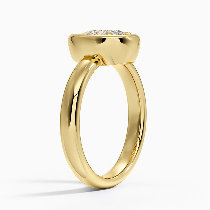 Andrea Bezel Prong Ring Yellow Gold 18k Pear Engagement Ring