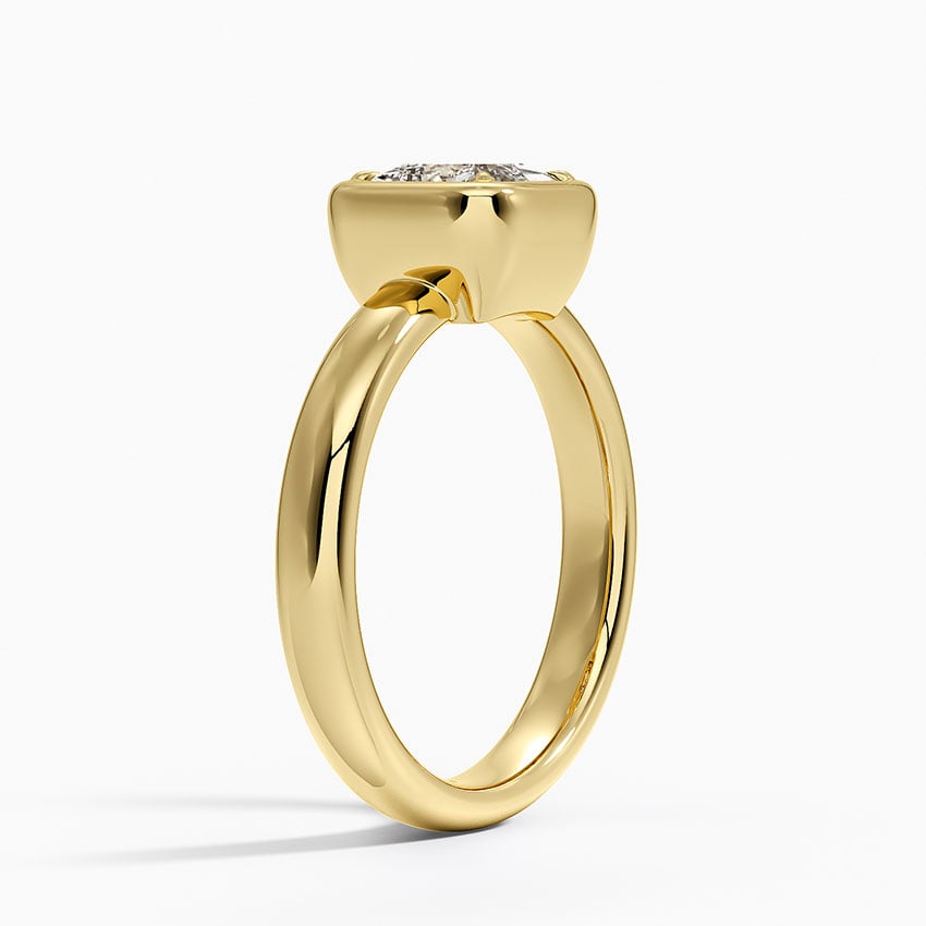 Andrea Bezel Prong Ring Yellow Gold 18k Princess Engagement Ring