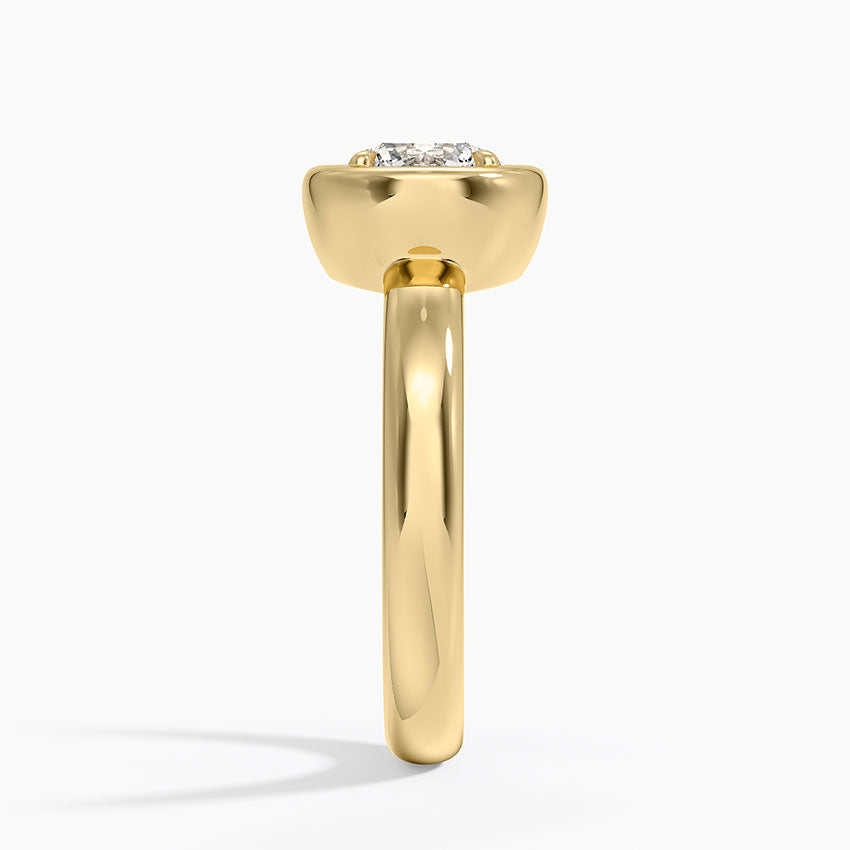Andrea Bezel Prong Ring Yellow Gold 18k Round Engagement Ring