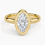 Andrea Bezel Prong Ring Yellow Gold 18k Marquise Engagement Ring