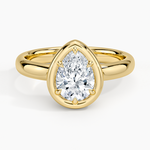 Andrea Bezel Prong Ring Yellow Gold 18k Pear Engagement Ring