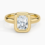 Andrea Bezel Prong Ring Yellow Gold 18k Radiant Engagement Ring
