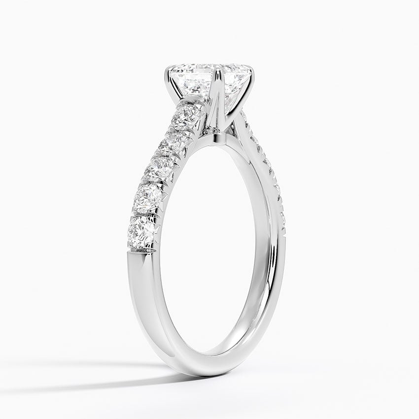 Anthology Half Coverage Diamond Ring (1/2 ct. tw.) Platinum Asscher Engagement Ring