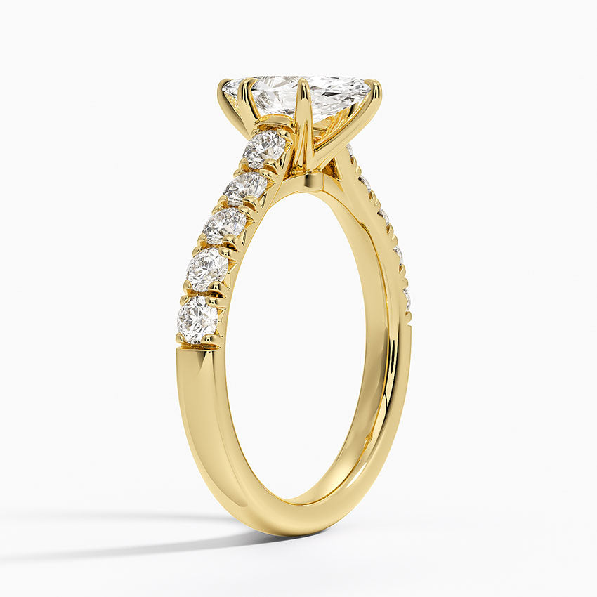 Anthology Half Coverage Diamond Ring (1/2 ct. tw.) Yellow Gold 18k Marquise Engagement Ring