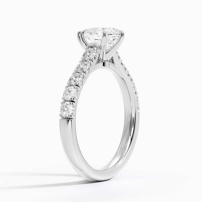 Anthology Half Coverage Diamond Ring (1/2 ct. tw.) Platinum Pear Engagement Ring