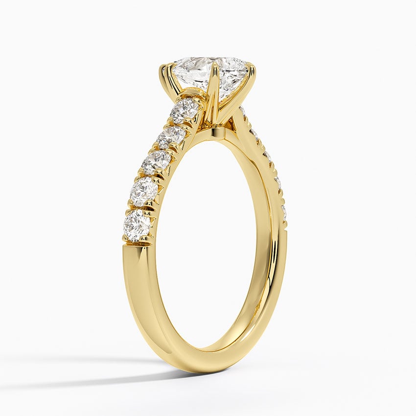 Anthology Half Coverage Diamond Ring (1/2 ct. tw.) Yellow Gold 18k Pear Engagement Ring