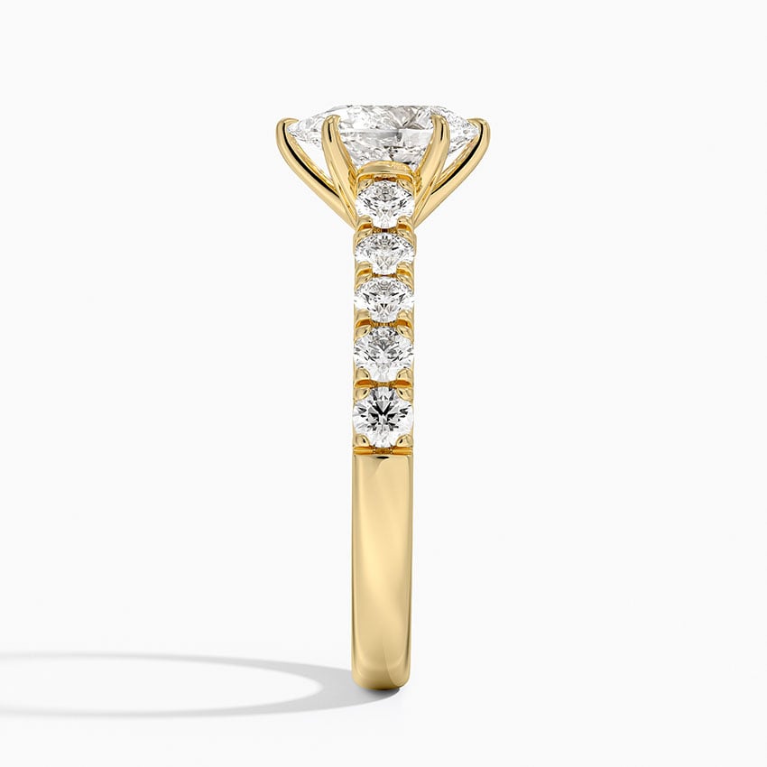 Anthology Half Coverage Diamond Ring (1/2 ct. tw.) Yellow Gold 18k Pear Engagement Ring