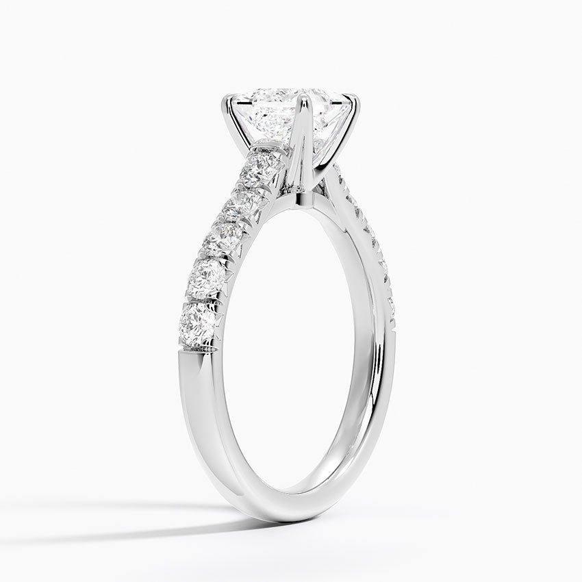 Anthology Half Coverage Diamond Ring (1/2 ct. tw.) Platinum Princess Engagement Ring