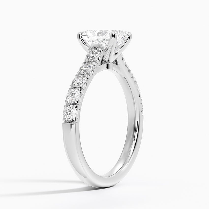 Anthology Half Coverage Diamond Ring (1/2 ct. tw.) Platinum Radiant Engagement Ring