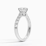 Anthology Half Coverage Diamond Ring (1/2 ct. tw.) Platinum Round Engagement Ring