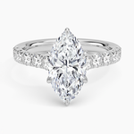 Anthology Half Coverage Diamond Ring (1/2 ct. tw.) Platinum Marquise Engagement Ring