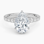 Anthology Half Coverage Diamond Ring (1/2 ct. tw.) Platinum Pear Engagement Ring