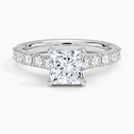 Anthology Half Coverage Diamond Ring (1/2 ct. tw.) Platinum Princess Engagement Ring