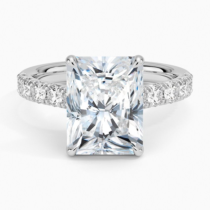 Anthology Half Coverage Diamond Ring (1/2 ct. tw.) Platinum Radiant Engagement Ring