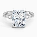 Anthology Half Coverage Diamond Ring (1/2 ct. tw.) Platinum Radiant Engagement Ring